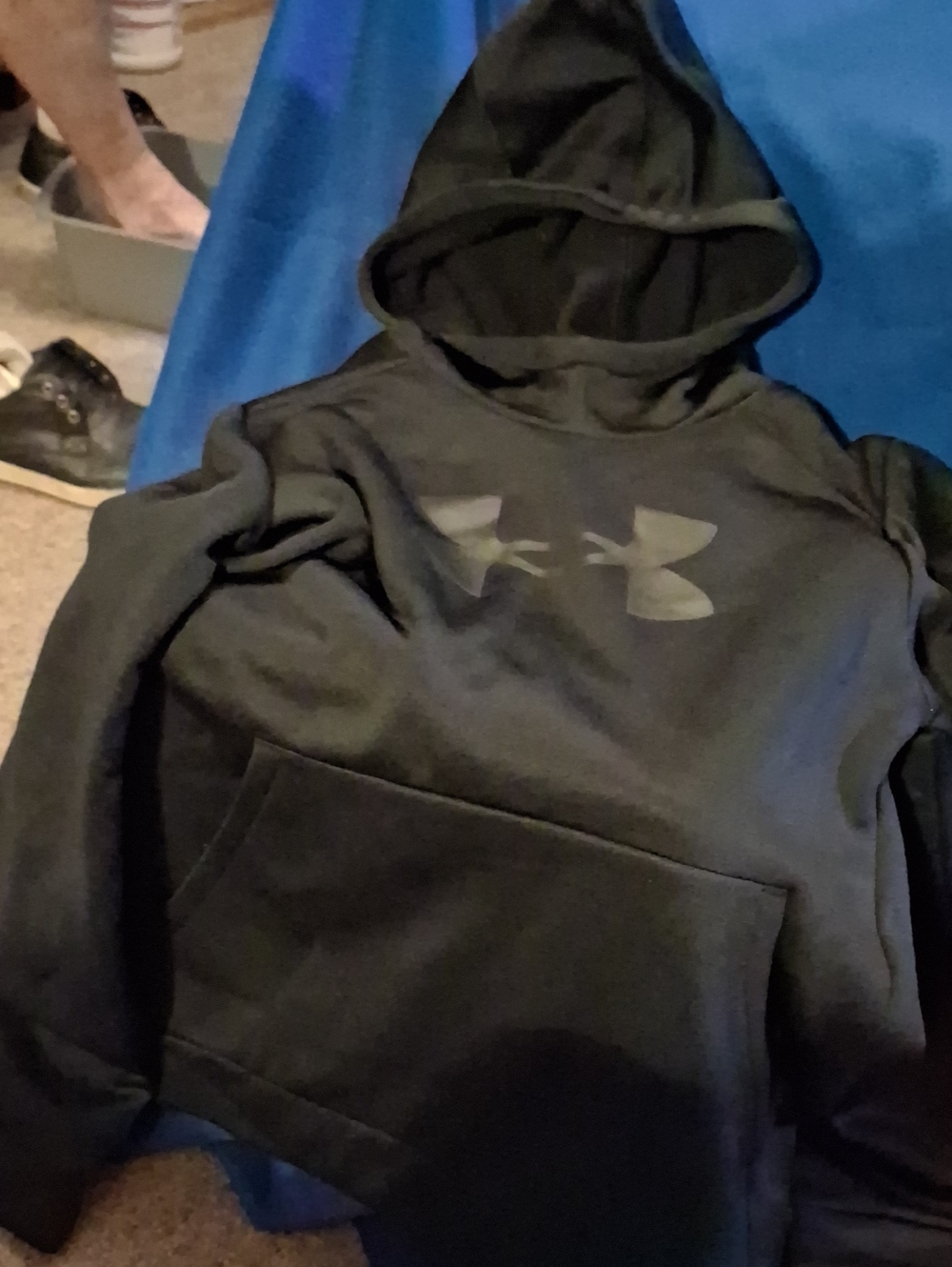 Under Armour Black Kids Hoodie with Subtle Logo